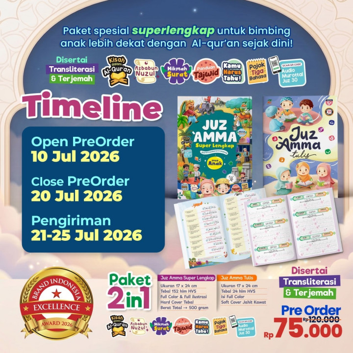 PO PAKET JUZ AMMA SUPER LENGKAP (BONUS ATK)