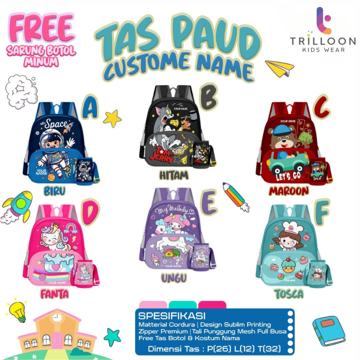 PO TAS PAUD CUSTOM NAME BY TRILLOON