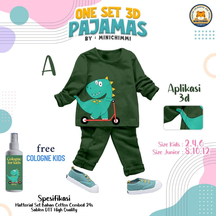 PO ONE SET 3D PAJAMAS MINICHIMMI