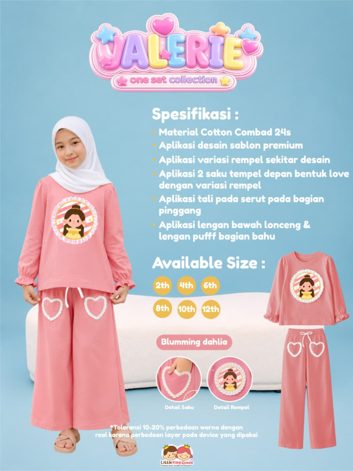 PO SET  VALERIE COLLECTION BY LITTLE KING QUEEN