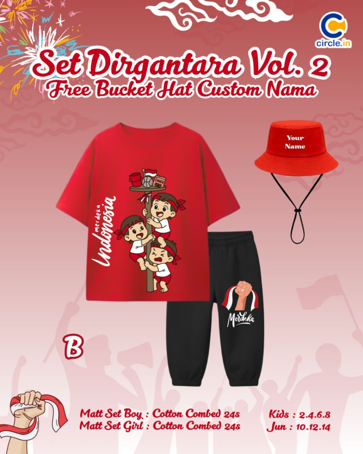 PO SET DIRGANTARA FREE BUCKET HAT CUSTOME NAME VOL 2 BY CIRCLE.IN