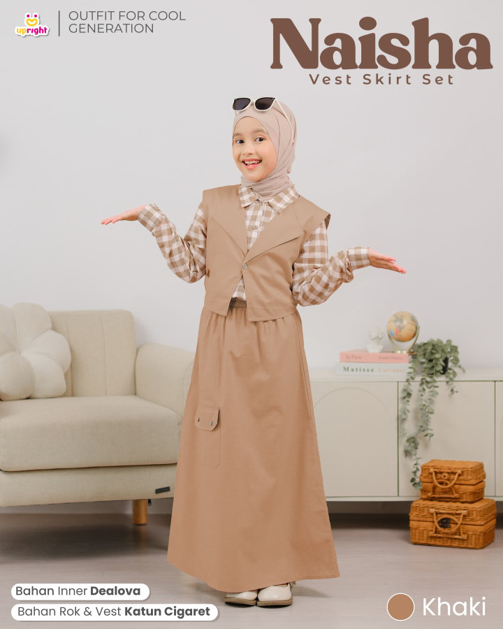 PO NAISHA VEST SKIRT SET BY UPRIGHT KIDS