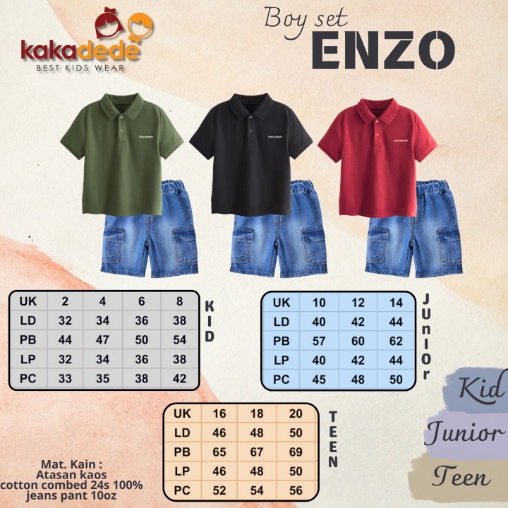 PO ENZO SET TEEN BY KAKADEDE