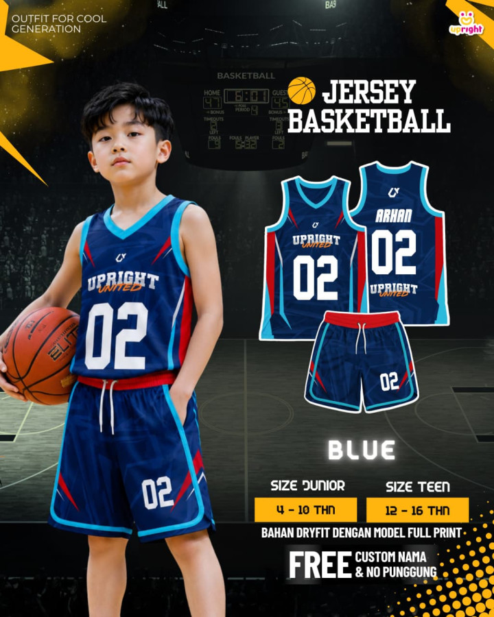 PO JERSEY BASKETBALL CUSTOM NAMA & NOMOR PUNGGUNG BY UPRIGHT