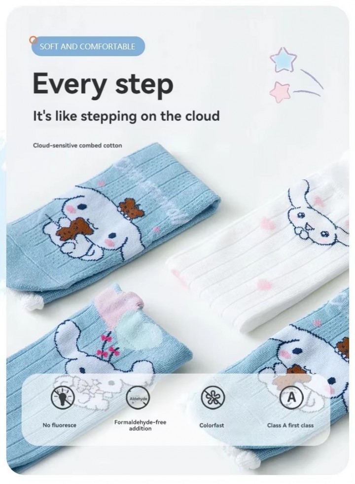 FAST PO MARU COTTON CALF SOCKS - CINNAMOROLL SERIES