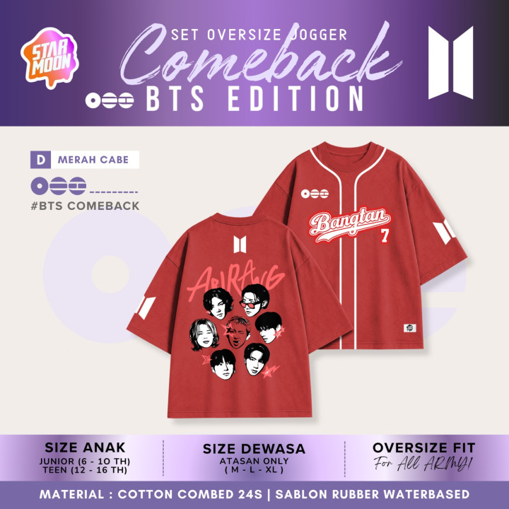PO SET OVERSIZE JOGGER COMBACK BTS EDITION BY STARMOON