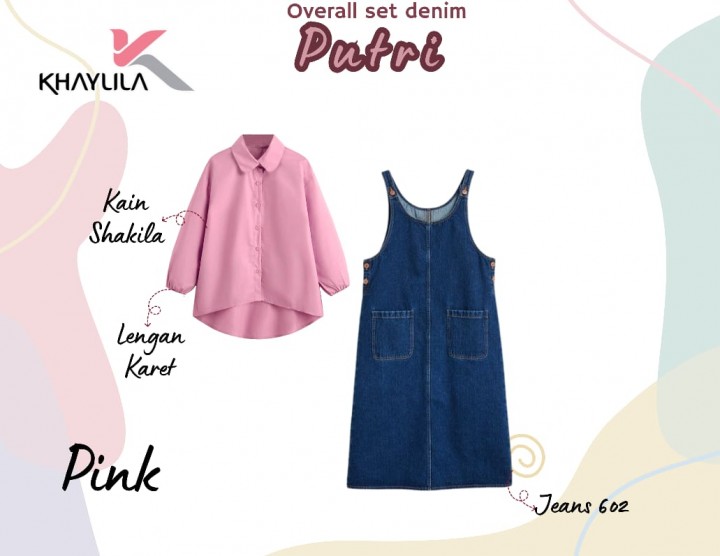 OVERALL SET DENIM PUTRI DEWASA BY KHAYLILA