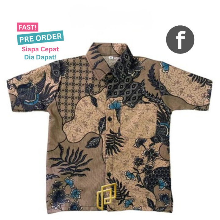 FAST PO AZKA KEMEJA BATIK PENDEK ANAK 