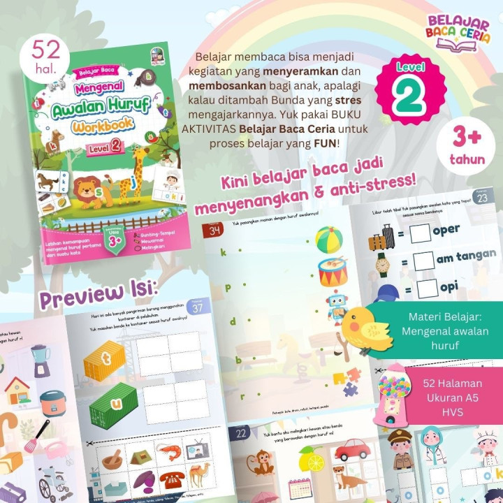 PO ACTIVITY PACK BELAJAR BACA CERIA BATCH 2 BY MY BUNAYYA