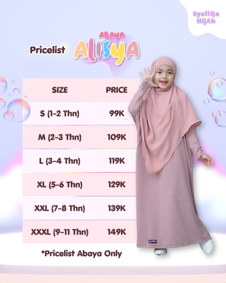 PO ONLY ABAYA ALISYA BATCH 2 BY SYAFIQA