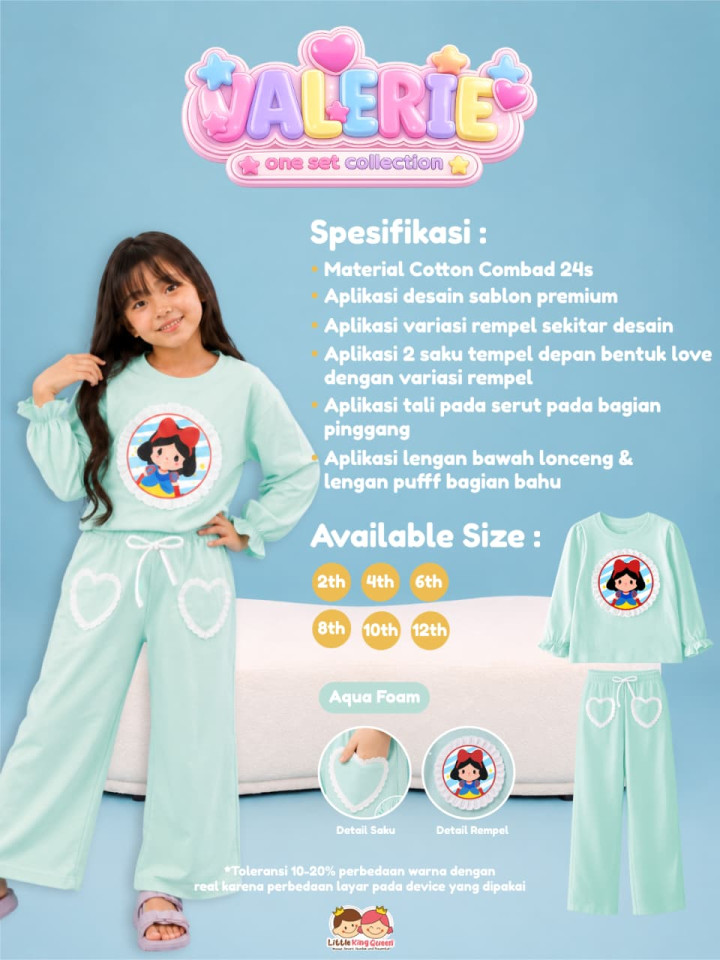 PO SET  VALERIE COLLECTION BY LITTLE KING QUEEN