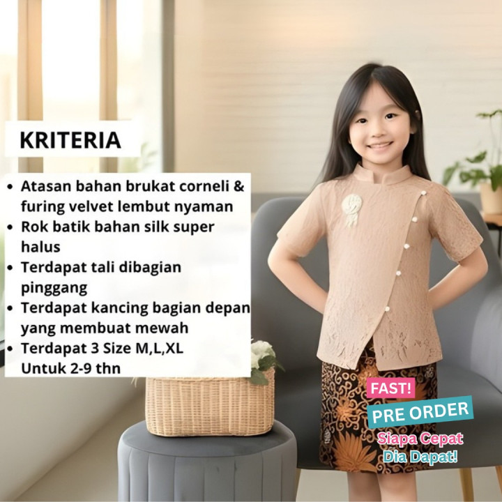 FAST PO KIRANI SET KEBAYA PENDEK ANAK