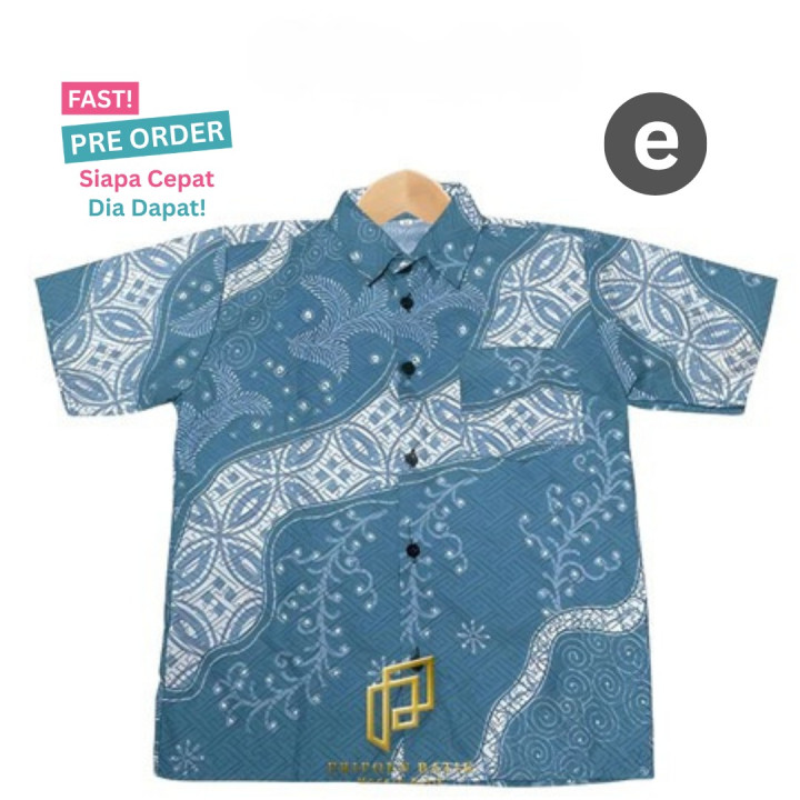 FAST PO AZKA KEMEJA BATIK PENDEK ANAK 