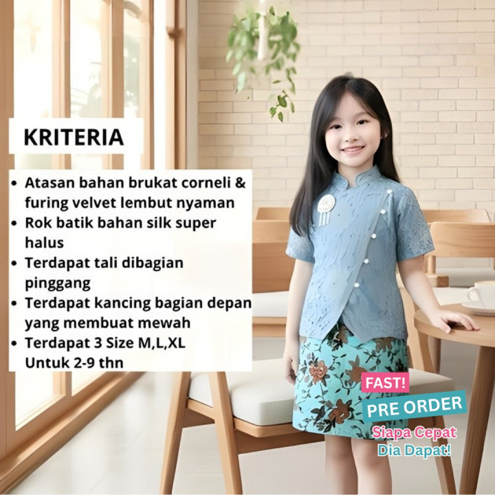FAST PO KIRANI SET KEBAYA PENDEK ANAK