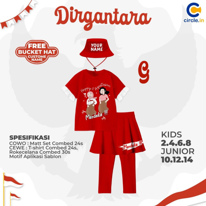 PO DIRGANTARA FREE BUCKET HAT CUSTOME NAME BY CIRCLE.INN