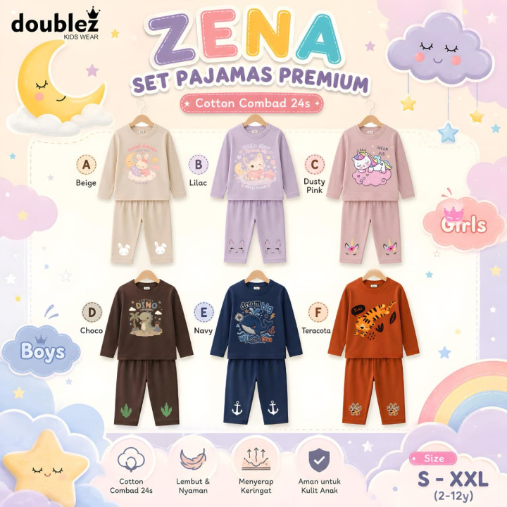 PO ZENA SET PAJAMAS BY DOUBLEZ
