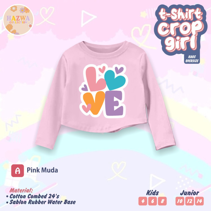 PO T-SHIRT CROP GIRL BY HAZWA