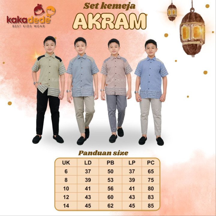 READY STOK BOY SET AKRAM BY KAKADEDE