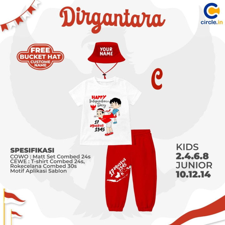 PO DIRGANTARA FREE BUCKET HAT CUSTOME NAME BY CIRCLE.INN