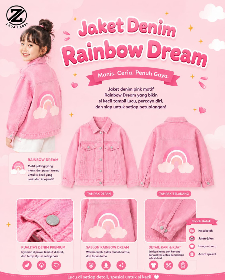 PO JAKET DENIM LUCY BY ZEDA LABEL