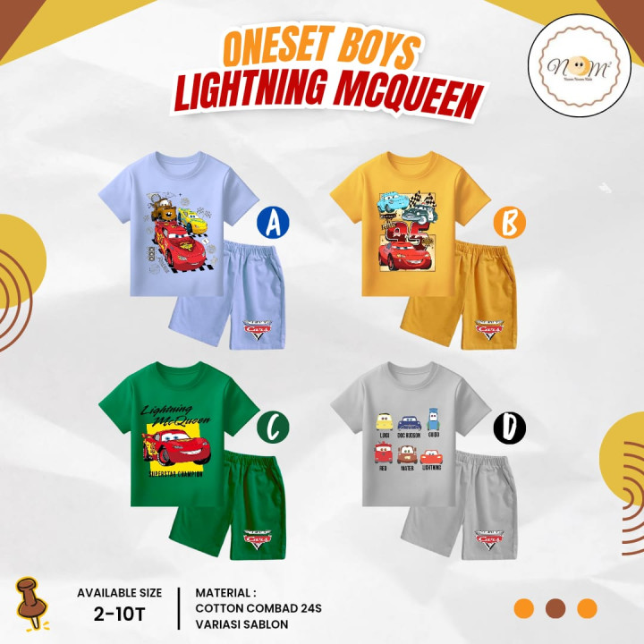 PO ONE SET BOYS LIGHTING MCQUEEN