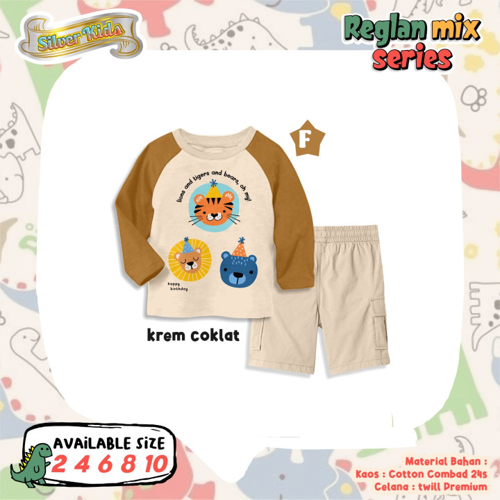 PO SET CARGO REGLAN MIX SERIES BY SILVER KIDS