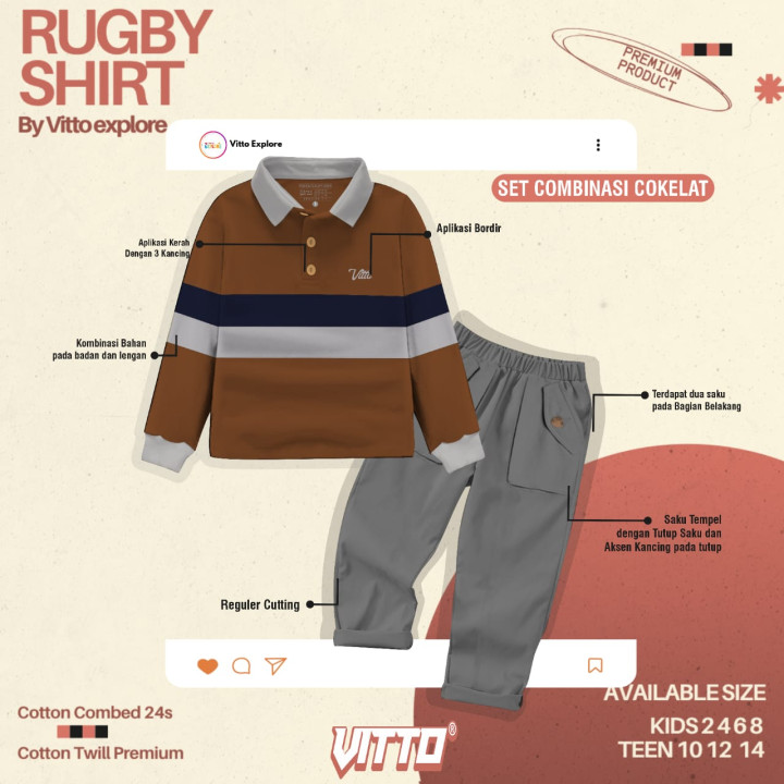 PO ONE SET RUGBY SHIRT BY VITTO