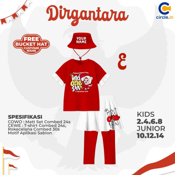 PO DIRGANTARA FREE BUCKET HAT CUSTOME NAME BY CIRCLE.INN