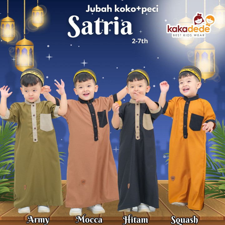 READY STOK JUBAH KOKO SATRIA BY KAKADEDE