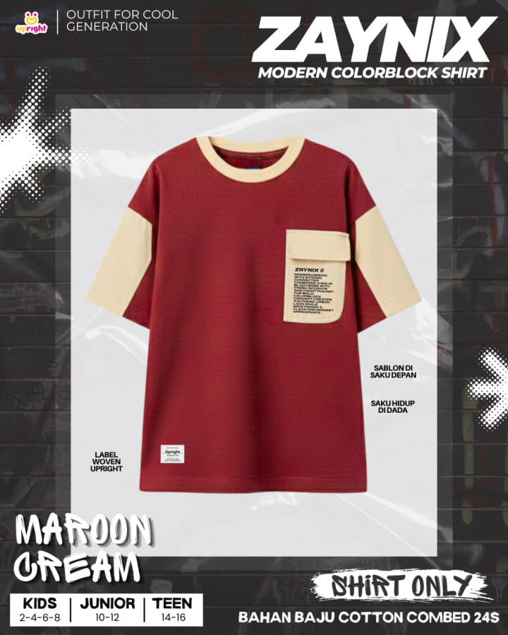 PO ZAYNIX MODERN COLORBLOCK TSHIRT BY UPRIGHT