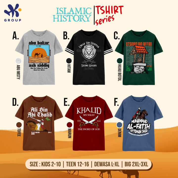 PO ISLAMIC HISTORY TSHIRT (DEWASA & BIG SIZE) BY HK GRUP