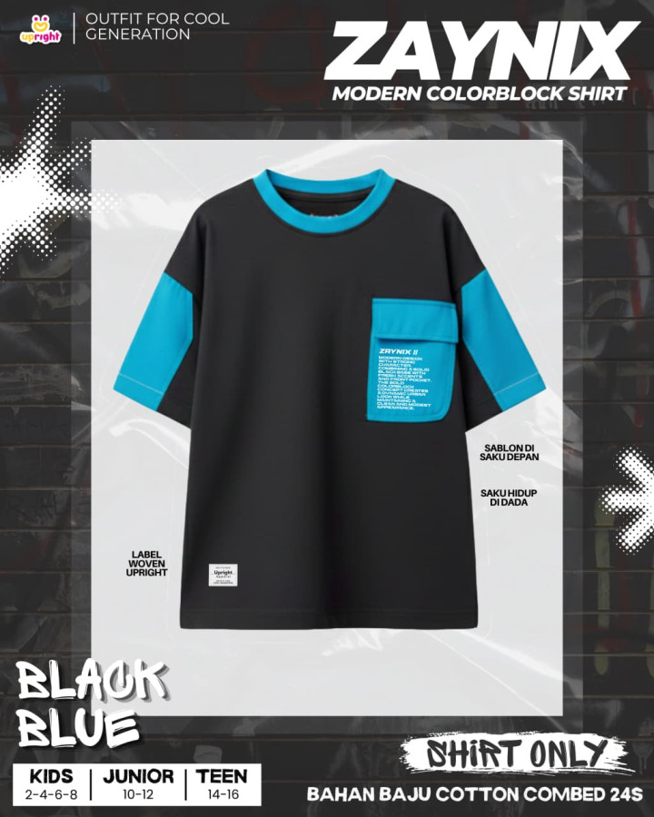 PO ZAYNIX MODERN COLORBLOCK TSHIRT BY UPRIGHT