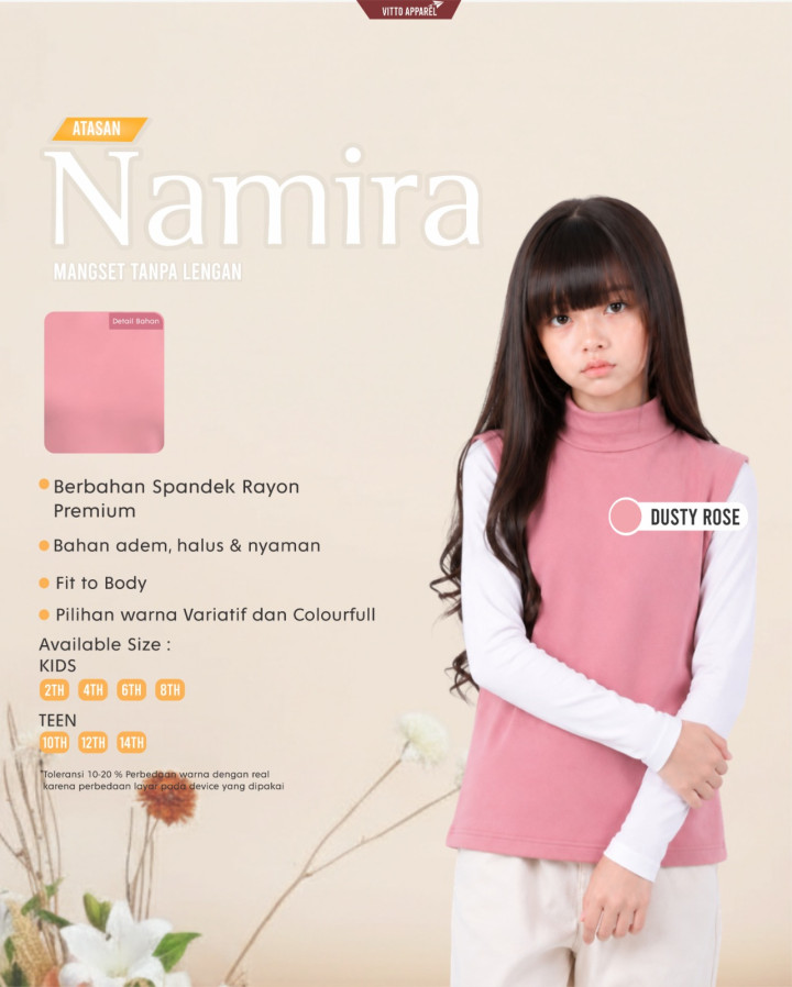 PO NAMIRA MANSET ANAK KUTUNG BY VITTO APPAREL