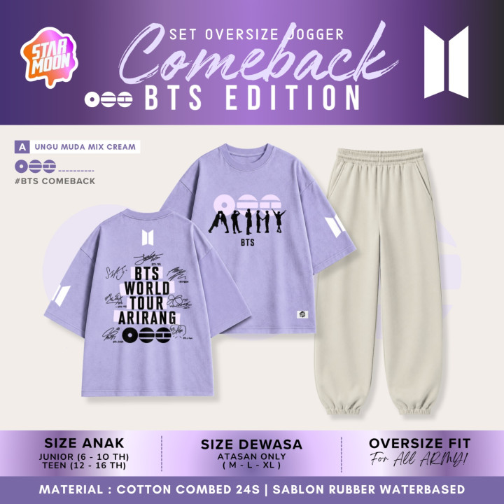 PO SET OVERSIZE JOGGER COMBACK BTS EDITION BY STARMOON