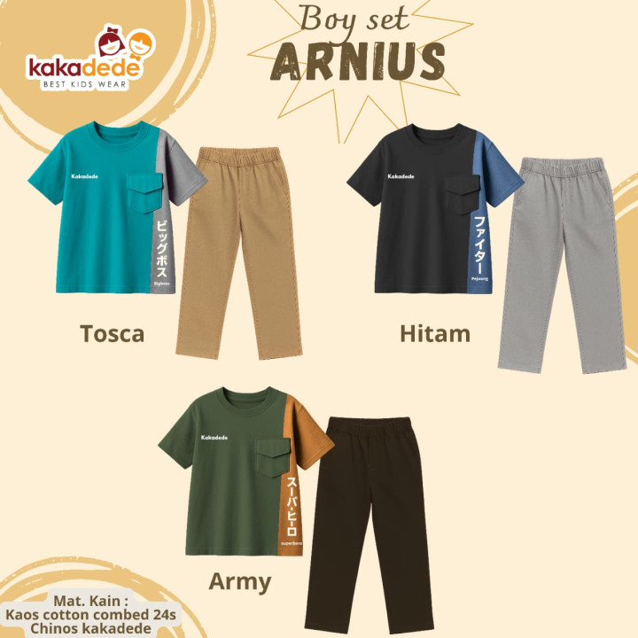 PO BOY SET ARNIUS (KIDS) BY KAKADEDE
