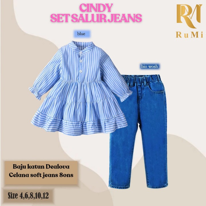 PO CINDY SET SALUR JEANS BY RUMI