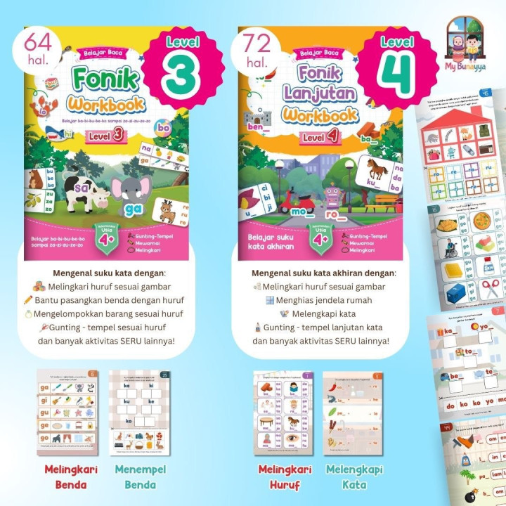 PO ACTIVITY PACK BELAJAR BACA CERIA BATCH 2 BY MY BUNAYYA