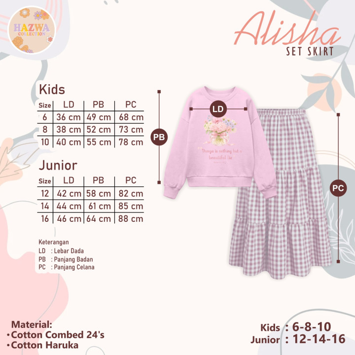 PO SET SKIRT ALISHA BY HAZWA