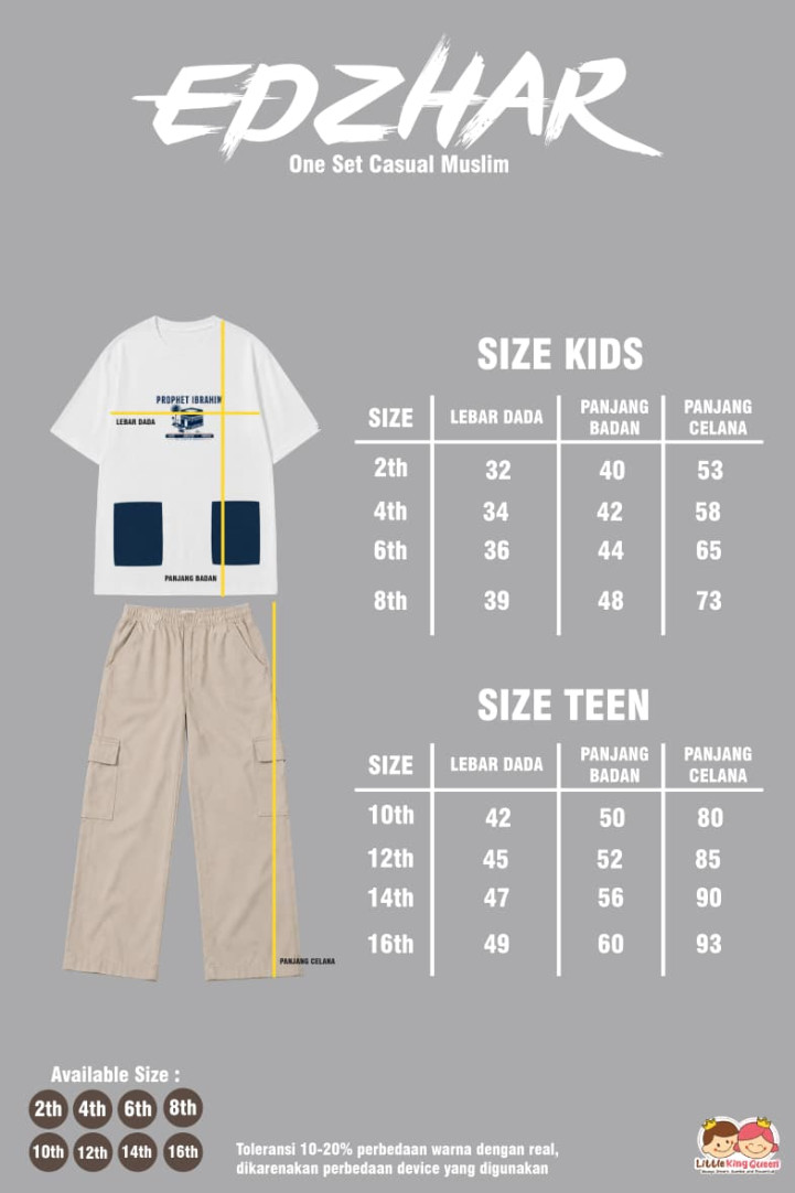 PO ONE SET EDZHAR BY LITTLE KING QUEEN