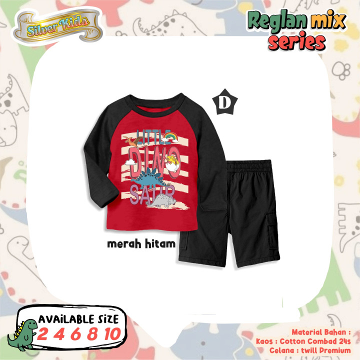 PO SET CARGO REGLAN MIX SERIES BY SILVER KIDS