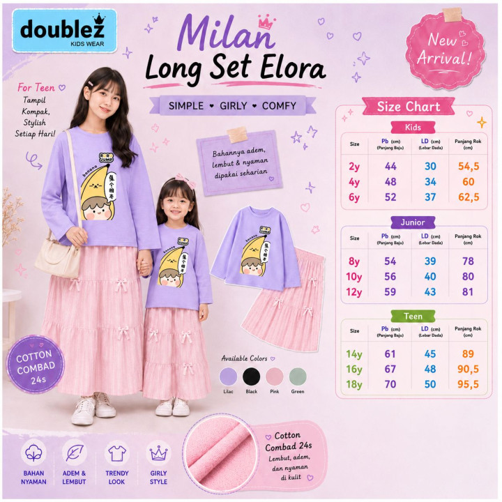 PO MILAN LONG SET ELORA BY DOUBLEZ
