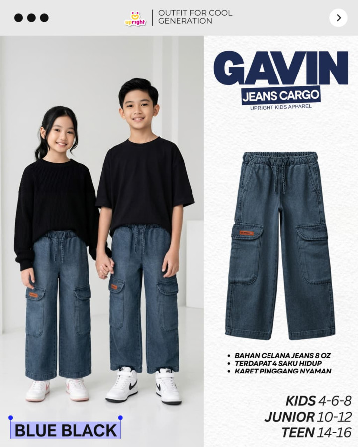 PO GAVIN JEANS CARGO BY UPRIGHT