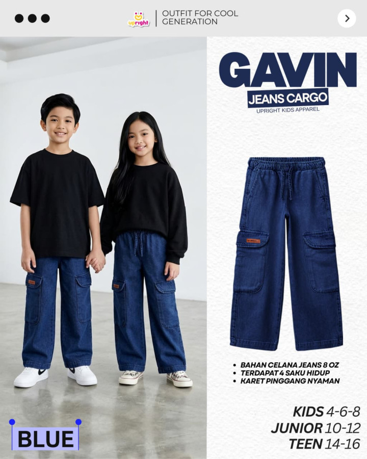 PO GAVIN JEANS CARGO BY UPRIGHT