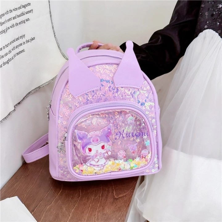 FAST PO KUROMI GLITTER 3D BACKPACK