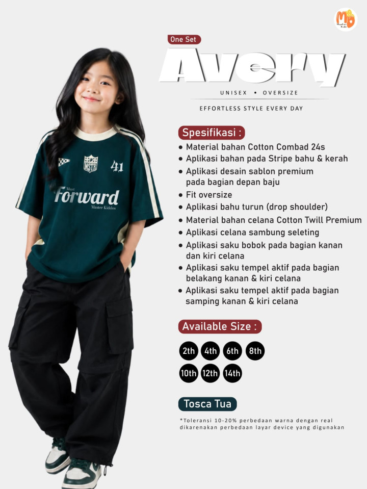 PO ONE SET AVERY UNISEX BY MASTER KIDDOS