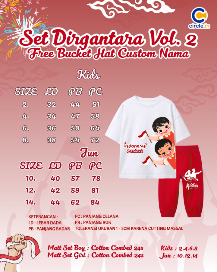 PO SET DIRGANTARA FREE BUCKET HAT CUSTOME NAME VOL 2 BY CIRCLE.IN