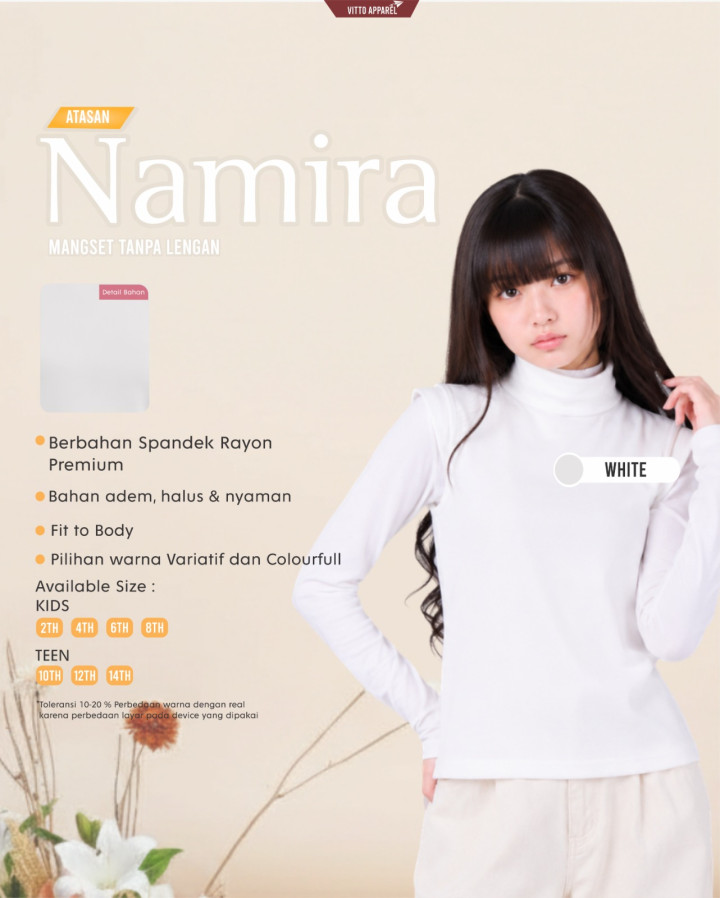 PO NAMIRA MANSET ANAK KUTUNG BY VITTO APPAREL
