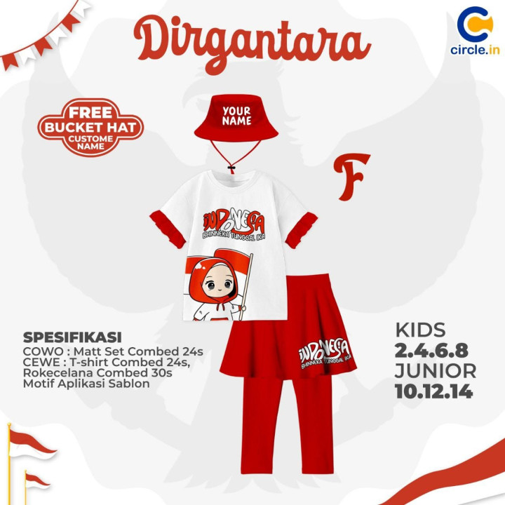 PO DIRGANTARA FREE BUCKET HAT CUSTOME NAME BY CIRCLE.INN