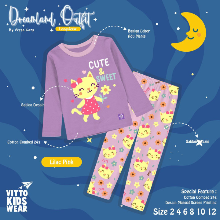 PO SET DREAMLAND OUTFIT (PANJANG)  BY VITTO EXPLORE