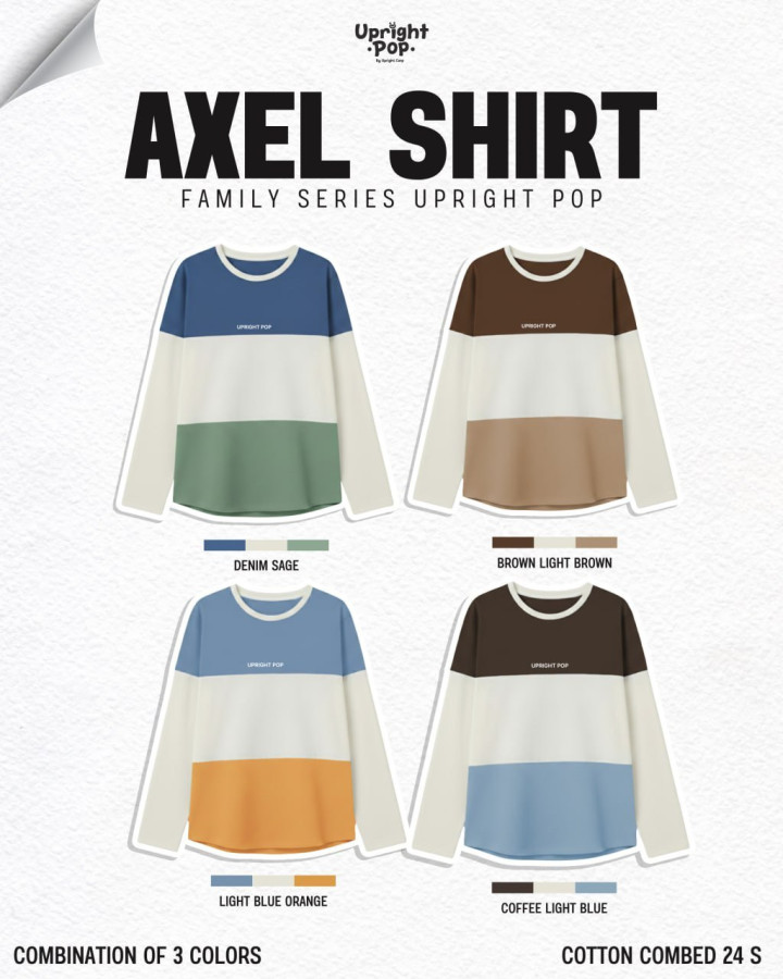PO BATCH 2 AXEL SHIRT (LENGAN PANJANG) (CEWEK) BY UPRIGHT POP